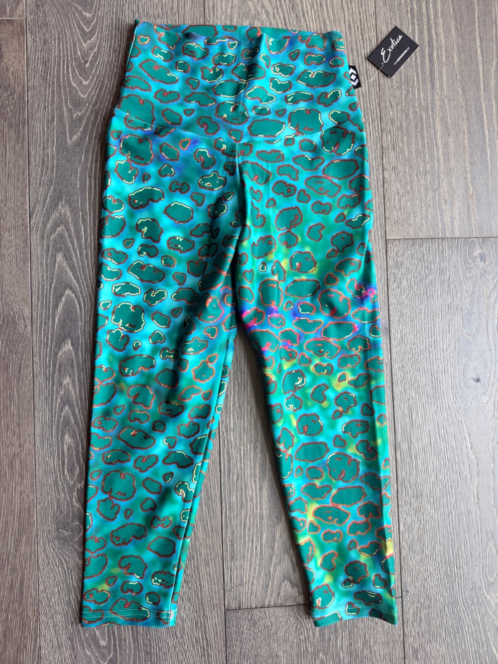 Exotica Poison Ivy Jag Performance High Waisted Capri Leggings Size Small